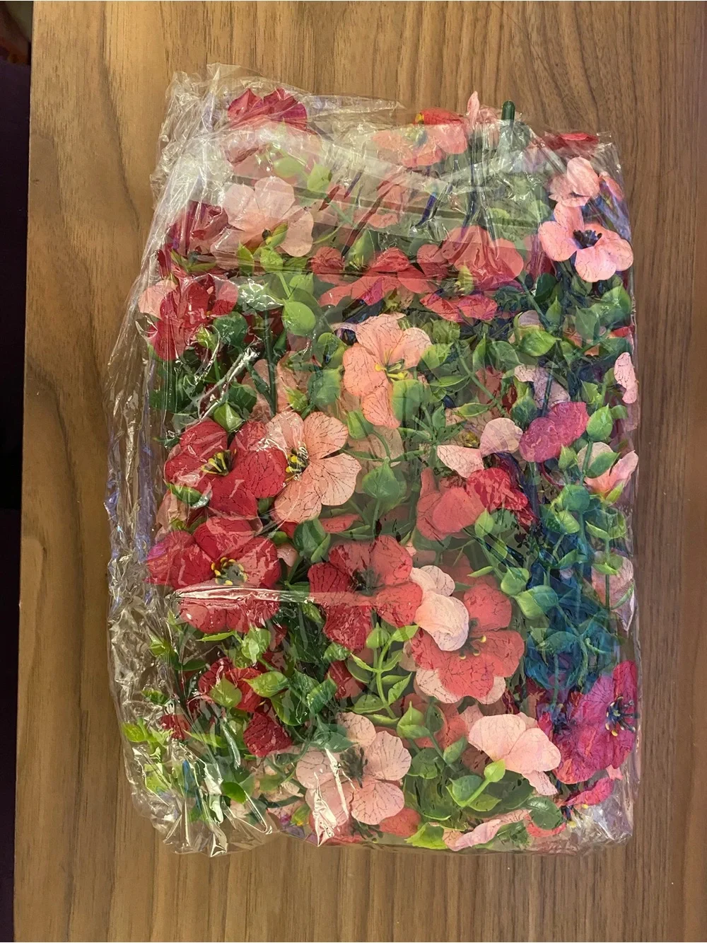 2 Pack Artificial Hanging Flower Baskets UV Resistant Pink Outdoor Vines